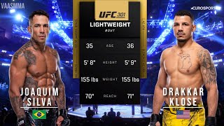 JOAQUIM SILVA VS DRAKKAR KLOSE FULL FIGHT UFC 301 [upl. by Ardell]