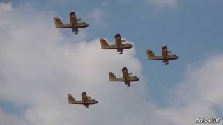 Canadair Waterbomber CL415 in V formation  1080p HD [upl. by Initirb]