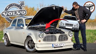 Volvo Amazon  Mercedes CLK320  Prezentacja przejażdżka 0100 kmh RACEBOX  4K [upl. by O'Neil]