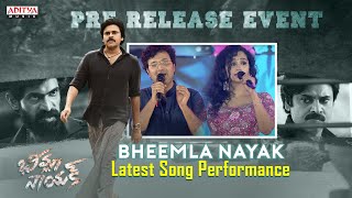 Bheemla Nayak Latest Song Performance By Sri Krishna amp Manisha Bheemla Nayak Pre Release Event Live [upl. by Adnamra]