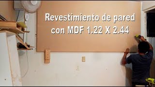 Revestimiento de pared con MDF [upl. by Elodia489]