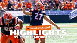 Illini Football  Highlights vs Central Michigan 91424 [upl. by Esmeralda]