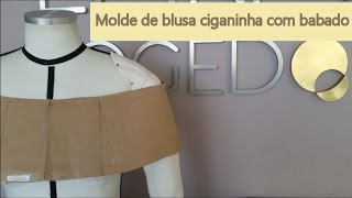 Como modelar blusa ciganinha com babado e franzido [upl. by Tonya]