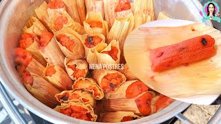 Tamales Dulces de Fresa 🍓 🍓🍓 pequeña receta a mi estilo [upl. by Akit]