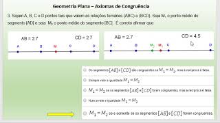 Geometria Plana – 3 Axiomas de Congruência [upl. by Elocal]