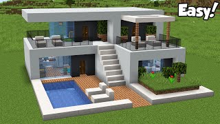 Minecraft How to Build a Modern House Tutorial Easy 38 Interior [upl. by Caughey988]