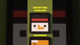 Snowman Face Satisfying Sand Art in minecraft snowman sandart shorts [upl. by Wistrup]