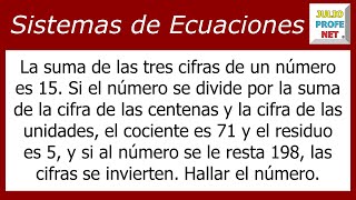 SISTEMAS DE ECUACIONES LINEALES 3×3  Problema 2 [upl. by Aihsoek]