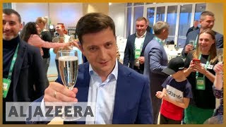 🇺🇦 Volodymyr Zelensky wins Ukraines presidential vote Exit polls  Al Jazeera English [upl. by Chisholm]