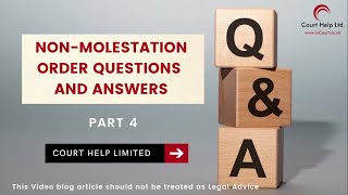 NonMolestation Order Question and Answer  PART 4 [upl. by Lantha]