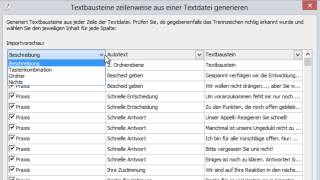 Textbausteine im CSV oder ExcelFormat importieren [upl. by Noissap]