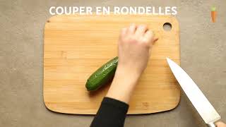 Comment couper une courgette en rondelles [upl. by Eiclud]