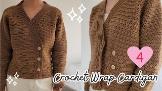 Womens Crochet Wrap Cardigan PART 4 [upl. by Eiggep]