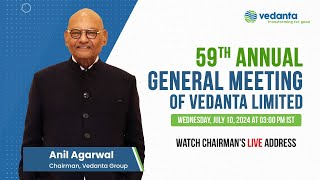 Chairman Anil Agarwal addresses the 59th Annual General Meeting of Vedanta Limited [upl. by Caruso]