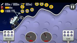 Hill Climb Racing Updated New Vehicle Moonlander  1180 [upl. by Enorej634]