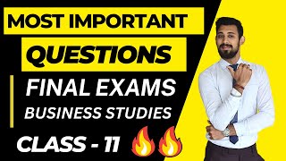 Most Important questions  Business Studies  Class 11  Must Watch [upl. by Ahsieat433]