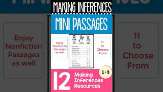 Making Inferences Passages  Fiction and Nonfiction [upl. by Yrogreg]