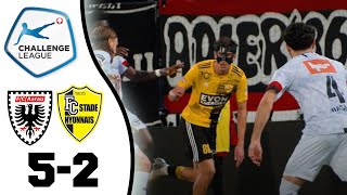 Fc Aarau vs FC Stade Nyonnais 52 Highlights Swiss Challenge League [upl. by Uuge]