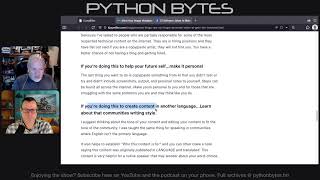 406 Whats on Django TV tonight  Python Bytes [upl. by Faro]