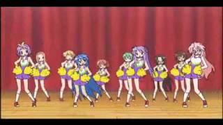 Lucky star  Motteke Sailor Fuku cheerleader dance [upl. by Novah]