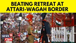 Beating Retreat Ceremony At Attari Wagah Border Ahead Of Independence Day 2023  Beating Retreat [upl. by Yemrej]