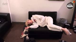 BANGTAN BOMB Its the pose when BTS sleep normally [upl. by Ahtiek]