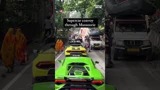 Viral Video 71 Lamborghinis Transform Mussoorie Streets Into Luxury Car Show [upl. by Roseline]