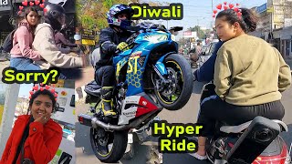 Diwali Superbike Hyper Ride🔥 Mind Blowing Reactions😍 Ninja ZX10R  ZX6R  Triumph Street 765 [upl. by Nimaynib919]