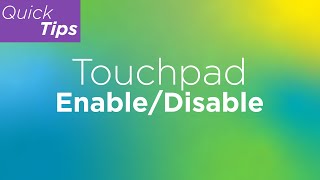 Touchpad Enable  Disable  Lenovo Support Quick Tips [upl. by Isacco812]