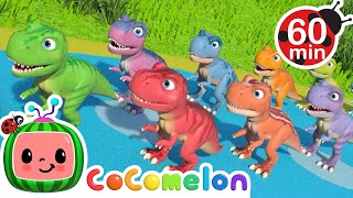 CoComelon  10 Little Dinos  Kids Fun amp Educational Cartoons  Moonbug Play and Learn [upl. by Aleuname]