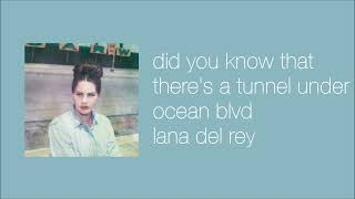 lana del rey  did you know that theres a tunnel under ocean blvd slowed amp reverb [upl. by Enneyehc218]