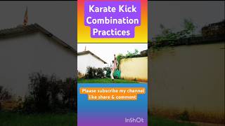 Martial art Kicks Combination Practicevairalshorts [upl. by Amalle889]