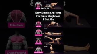 Easy Exercise At Home For Weightloss amp Get Abs 😱 Fat To Fit 🔥shorts fitnessweightloss workout [upl. by Wassyngton19]