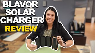 BLAVOR Solar Charger Power Bank Review ☀️  20000mAh Fast Charging with Foldable Panels amp Flashlight [upl. by Lorie]