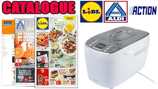 Catalogue LIDL ALDI ACTION machine à pain déshydrateur alimentaire crêpière électrique gaufrier [upl. by Edora634]