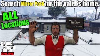 Search Mirror Park For The Valets Home ALL Locations GTA 5 Online [upl. by Nylodnew]