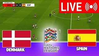 🔴 DINAMARCA VS ESPAÑA PARTIDO EN VIVO  UEFA NATIONS LEAGUE  DENMARK VS SPAIN LIVE MATCH [upl. by Elrod895]