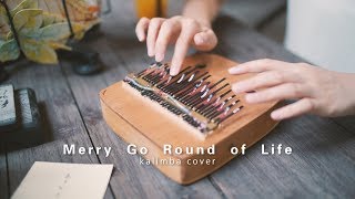 Merry Go Round of Life  Howls Moving Castle  kalimba cover by April Yang [upl. by Okimuy510]