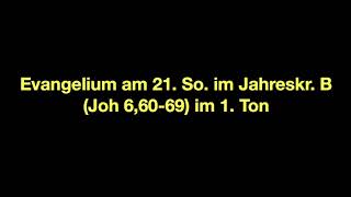 Evangelium am 21 So im Jahreskreis B Joh 66069 im 1 Ton [upl. by Aiden]