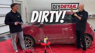 How to Rinseless Wash a DIRTY CAR rinselesswash diydetail detailing [upl. by Rickie]