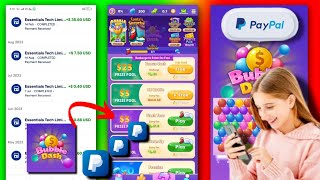 Bubble Dash Review  Bubble Shooter App  New PayPal Earning Apps  Make Money Online [upl. by Brynne650]