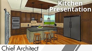 Chief Architect X8 Kitchen Demonstation [upl. by Spillihp456]