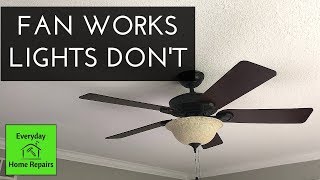 Hunter Fan Lights Dont Work  Quick Fix and No Parts Needed [upl. by Andeee]