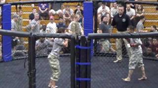 Male Female Featherweight Match Combatives Finals [upl. by Aihsek618]