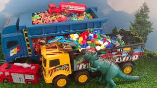 Mobil Dino  Mobil truk oleng Excavator Tayo dan Dinosaurus Jurassic World Evolution 2 ‼️ Trex [upl. by Annawak]