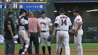 TORHOU McCullers leaves game with apparent injury [upl. by Eelyrehc]