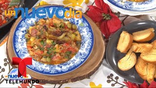 Recetas de cocina Cómo hacer un Bacalao a la Vizcaína  Un Nuevo Día  Telemundo [upl. by Shulamith328]