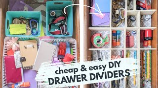 How to make Cheap and Easy DIY Drawer Dividers [upl. by Ellie]