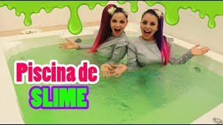 24 Horas en una PISCINA DE SLIME  ALBERCA DE SLIME  Gaby y Gilda [upl. by Jaclyn405]