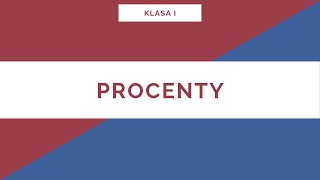 Liceum Klasa I Procenty i punkty procentowe [upl. by Inaffets]